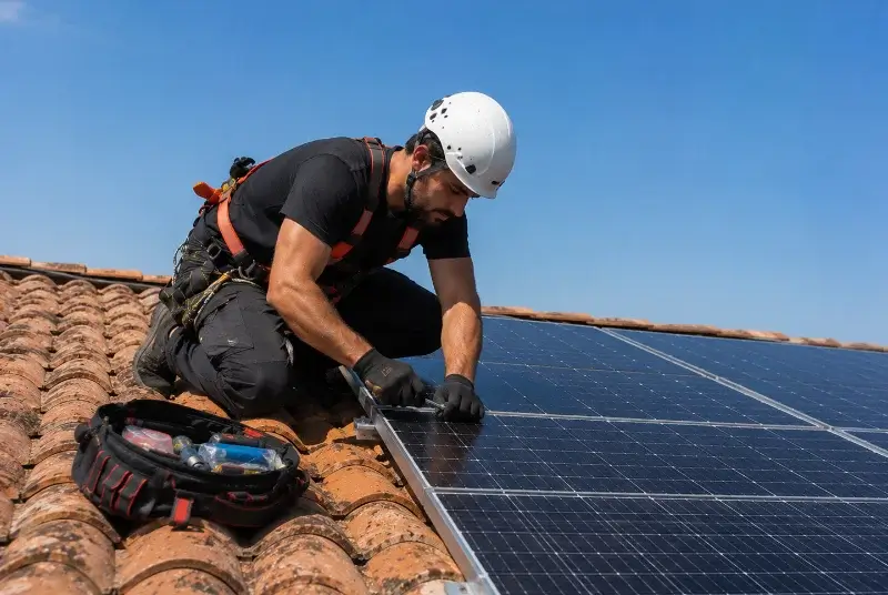 Maintenance et monitoring de panneaux solaires à Helléan